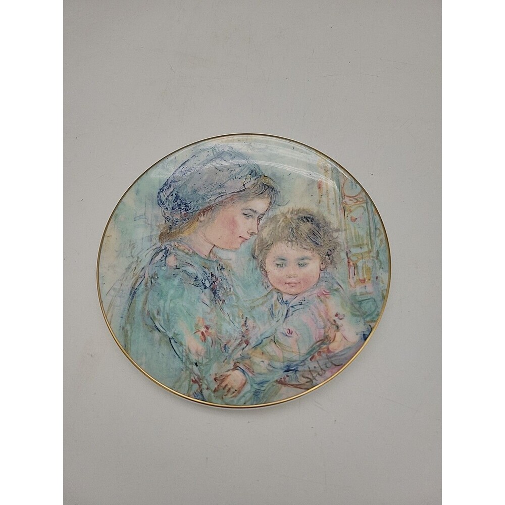 Vintage Colette and Child Plate Edna Hibel Royal Doulton 1973 Mother Collectors